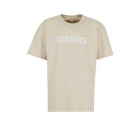 Urban Classics T-Shirt 'Cursive Bold' camel / blanc, Taille 5XL