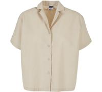 Urban Classics Linen Mixed Resort Short Sleeve Shirt Beige 5XL Femme