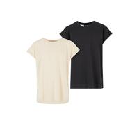 Urban Classics T-Shirt écru / noir, Taille 134-140