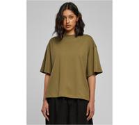 Urban Classics – T-shirt Organic Heavy – fendu, femme, manches courtes – Olive S