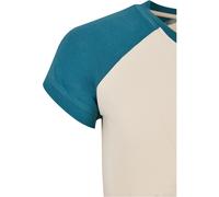 Urban Classics T-shirt femme Ladies Organic Stretch Short Retro Baseball Tee Whitesand/Jasper 3XL