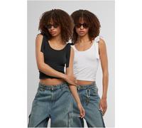 Urban Classics Tb7520a Sleeveless Top 2 Units Blanc,Noir M Femme