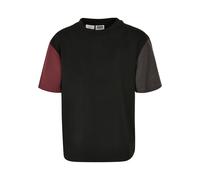 Urban Classics T-Shirt gris / bordeaux / noir, Taille 134-140