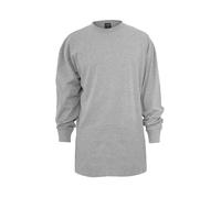 Urban Classics T-shirt homme Tall, manches longues, col rond, uni, coton, Gris M EU