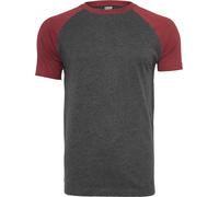 Urban Classics T-Shirt gris foncé / bourgogne, Taille XL
