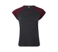 Urban Classics – T-shirt femme Manches Raglan courtes Gris/Lie de vin XL