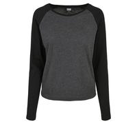 Urban Classics T-shirt manches longues femme Raglan contrastantes Anthracite/Noir XS