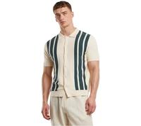 Urban Classics Knit Retro Short Sleeve Shirt Beige 4XL Homme