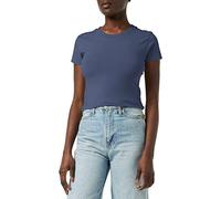 Urban Classics T- Shirt Ladies Stretch Jersey Cropped Tee, vintageblue, S Femme