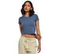 Urban Classics T- Shirt Ladies Stretch Jersey Cropped Tee, vintageblue, XXL Femme