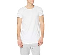 Urban Classics Long Shaped Side Zip Tee T-Shirt, Blanc (White), S Homme
