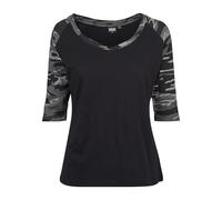 Femmes 3/4 Contraste Raglan T-Shirt Ivy Night Camo: S