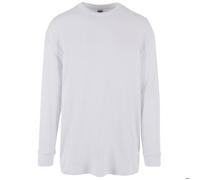 Urban Classics T-shirt manches longues côtelé bio blanc - col rond, 100% coton 180 g/m² XXL