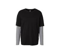 Urban Classics T-Shirt Manches Longues Double Épaisseur Oversize Homme T-Shirt Manches Longues Noir/Blanc S