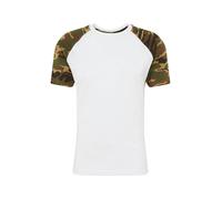 Urban Classics T-Shirt marron / olive / blanc, Taille M
