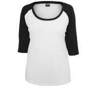 Urban Classics T-shirt Femme 3/4 Contrast Raglan Bottoms Noir/Blanc Taille S