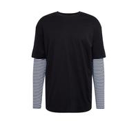 Urban Classics T-Shirt Manches Longues Double Épaisseur Oversize Homme T-Shirt Manches Longues Noir/Blanc XXL