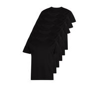 Urban Classics Lot de 6 T-shirts basiques pour hommes, col rond, manches courtes, noir L
