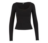 Urban Classics Tb7162-ladies Wide Neck Longsleeve T-Shirt, Noir, XXXL Femmes