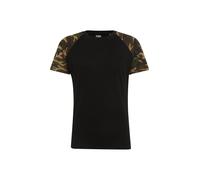 Urban Classics Raglan Contrast Tee T-Shirt, Multicolore (Blk/Woodcamo 565), L Homme