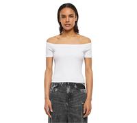 Urban Classics T- Shirt Organic Off Shoulder Rib pour Femme, Blanc, XS