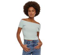 Urban Classics Femme Organic Off Shoulder Rib pour T-Shirt, Menthe Givrée, L EU