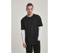 Urban Classics T-shirt Oversized Shaped Double Layer LS Tee Noir/White M