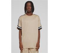 Urban Classics Oversized Stripes Mesh Short Sleeve T-shirt Beige 2XL Homme