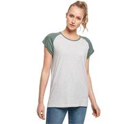Urban Classics – T-shirt Contrast Raglan Basics Femme Vieux Rose / Gris Clair/paleleaf XXL