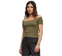 Urban Classics T- Shirt pour Femme Off Shoulder Rib,olive,XS