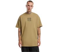 Urban Classics T-Shirt pour Homme avec Inscription Chinoise sur Le Devant et Le Dos, Symbole Chinois, Disponible en 2 Couleurs, Tailles S à 5XL, Kaki/Noir., L