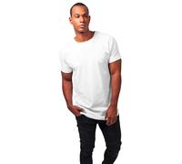 URBAN CLASSICS T Shirt pour Homme Long avec Manches retroussées, Turn Up Tee Coupe Longue, Manches Courtes, Col Rond, 100 % Coton, Taille L, white