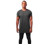 URBAN CLASSICS T Shirt pour Homme Long avec Manches retroussées, Turn Up Tee Coupe Longue, Manches Courtes, Col Rond, 100 % Coton, Taille L, charcoal