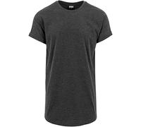 URBAN CLASSICS T Shirt pour Homme Long avec Manches retroussées, Turn Up Tee Coupe Longue, Manches Courtes, Col Rond, 100 % Coton, Taille XL, charcoal