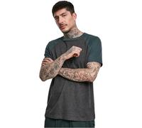 Urban Classics Raglan Contrast Tee T-Shirt, Multicolore (Charcoal/Bottlegreen 02251), XL Homme