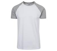 Urban Classics T-Shirt Raglan Contrast Homme T-Shirt Manches Courtes Blanc/Gris L