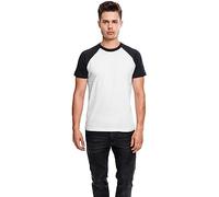 Urban Classics Raglan Contrast Tee T-Shirt, Blanc/Noir, XXL Homme