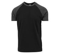 Urban Classics T-Shirt Raglan Contrast Homme T-Shirt Manches Courtes Noir/Anthracite