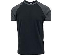 Urban Classics T-Shirt Raglan Contrast Homme T-Shirt Manches Courtes Noir/Anthracite S