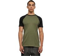 Urban Classics T-shirt Raglan Contrast Homme Manches courtes Olive/Noir 3XL