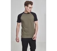 Urban Classics T-Shirt Raglan Contrast Homme T-Shirt Manches Courtes Olive/Noir XXL