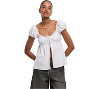 Urban Classics T-Shirt Ruffled pour Femme - T-Shirt Ample avec Manches Bouffantes et nœuds, en Coton Jersey Simple, Coupe féminine pour Le Quotidien et l'été