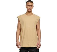 Urban Classics T-Shirt sans Manches Open Edge pour Homme, Look usé, Tailles S à 5XL, Beige Union, XXXL