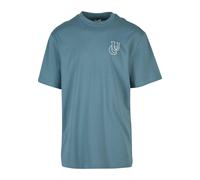 Urban Classics T-Shirt 'Shiny' bleu / bleu-gris / blanc, Taille XL