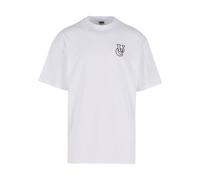 Urban Classics T-Shirt 'Shiny' noir / blanc, Taille M