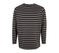 Urban Classics Haut Manches Longues Rayé Homme T-Shirt Manches Longues Gris/Noir XL