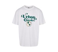 Urban Classics T-Shirt vert foncé / orange / blanc, Taille M