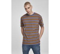 Urban Classics T-shirt Yarn Dyed Oversized Board Stripe Tee Burnedred/Vintageblue M