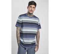 Urban Classics T-shirt Yarn Dyed Sunrise Stripe Bleu vintage L Homme