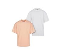 Urban Classics Tb006a-tall Tee 2-Pack T-Shirt, Softapricot + Blanc, M Hommes